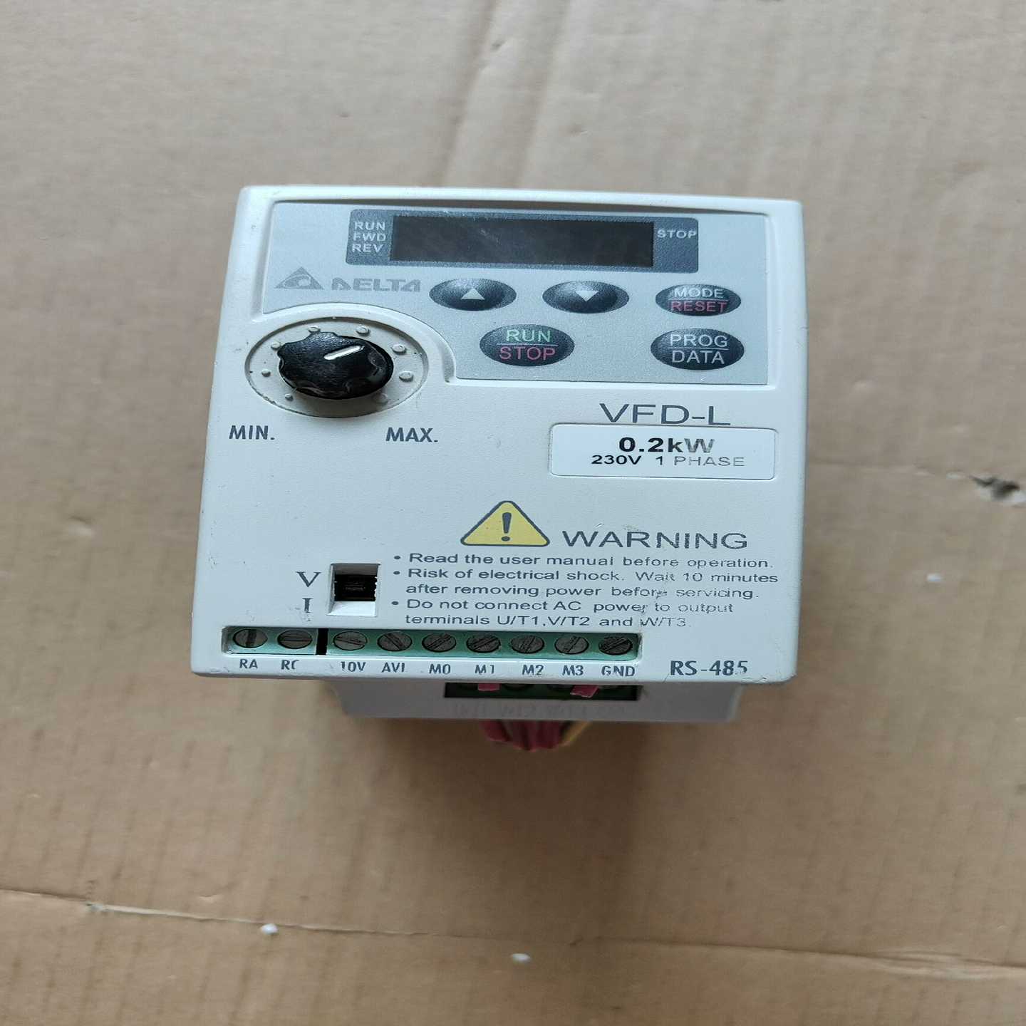 【议价】VFD002L21A台达变频器0.2KW220V非实适用