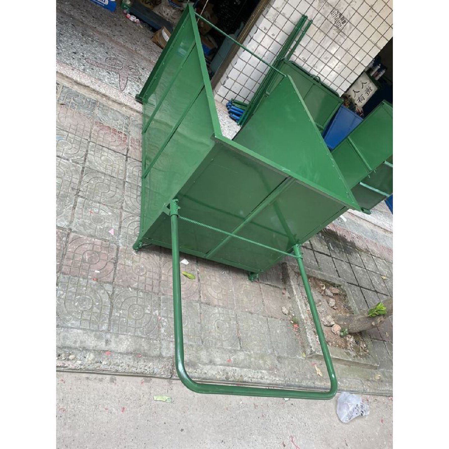 手推车环卫垃圾车家用工地翻斗清洁车人力二轮物业工厂铁皮垃圾桶
