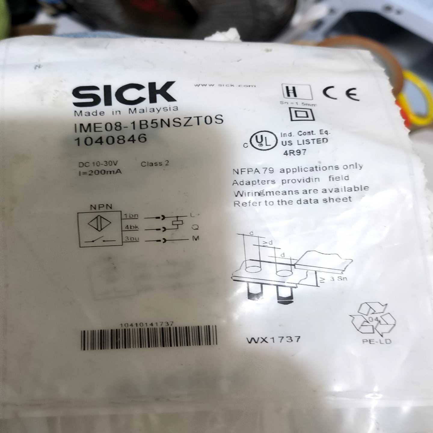 （请询价）全新SICK西克传感器，型号IME08-1B5NSZT0S，