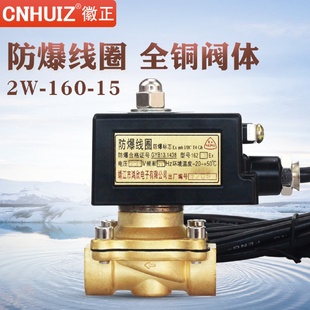 黄铜防爆电磁阀水阀气阀电子排水阀控制阀220DC24V4分6分1寸2寸