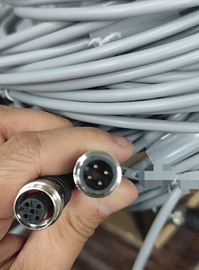 议价艾查4芯传感器线缆灰色双端公母头M12直头型号是AL议价