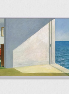 海边的房间 Hopper 爱德华霍普抽象寂静风景 小众艺术装饰画