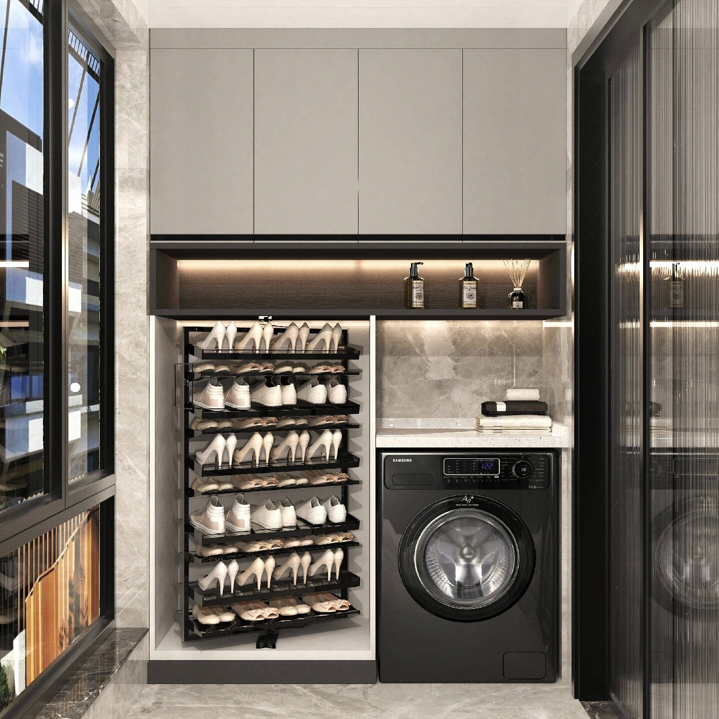 360度旋转鞋架旋转鞋柜一体超薄升级鞋子收纳省空间可定制