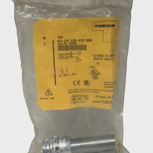 TURCKT4372000BI5G18AZ3XB133150毫米生产传感器交流直流评级NSFS