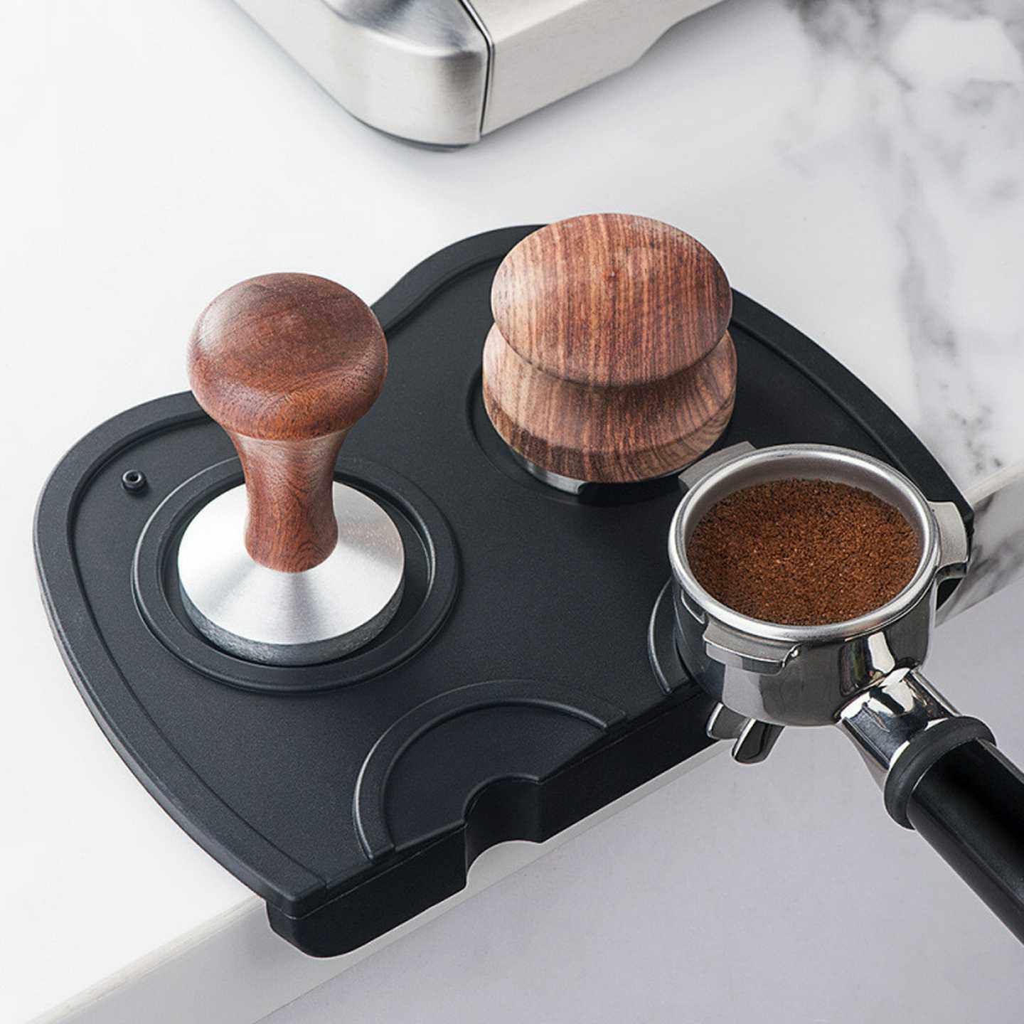 咖啡桌面咖啡硅胶垫子布粉垫咖啡机布粉压粉器座垫压粉垫跨境批发