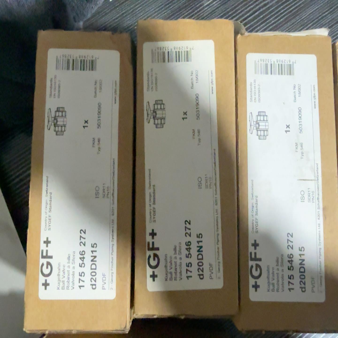 (贝贝商铺)GF PVDF DN15活接球阀FKM