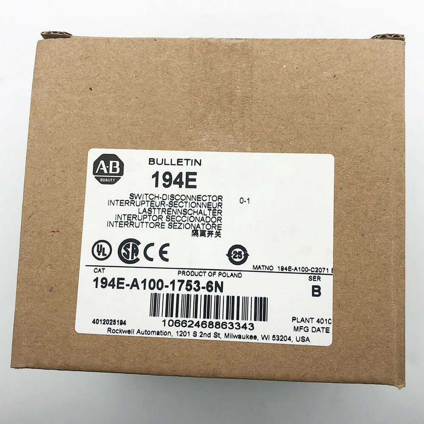 194E-A100-1753-6N罗克韦尔AB194E负询价