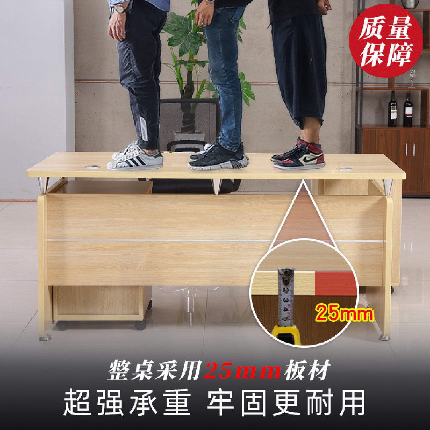 单人办公桌椅组合工位简约现代办公室老板员工米带抽屉职员电脑桌
