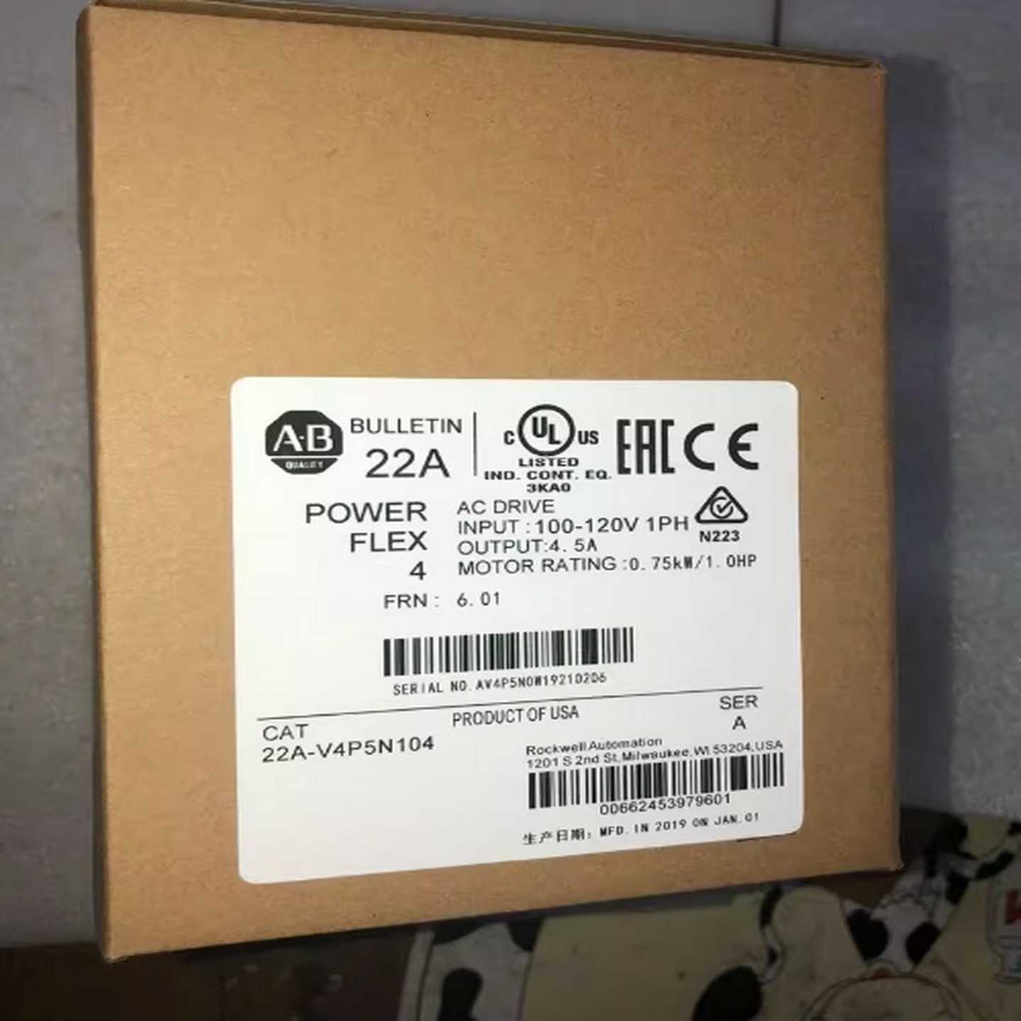 询价AB变频器22A-V4P5N104议价看描述