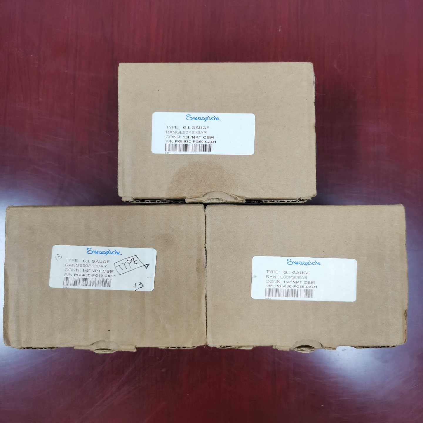 Swagelok 1/4MNT接口,60表盘,0-60PSI(电子设备)