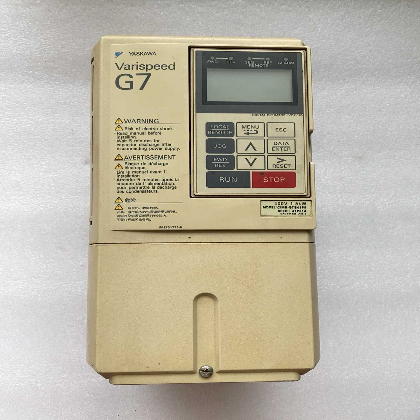 安川变频器CIMR-G7B41P5,保证质量,整(零零电子)