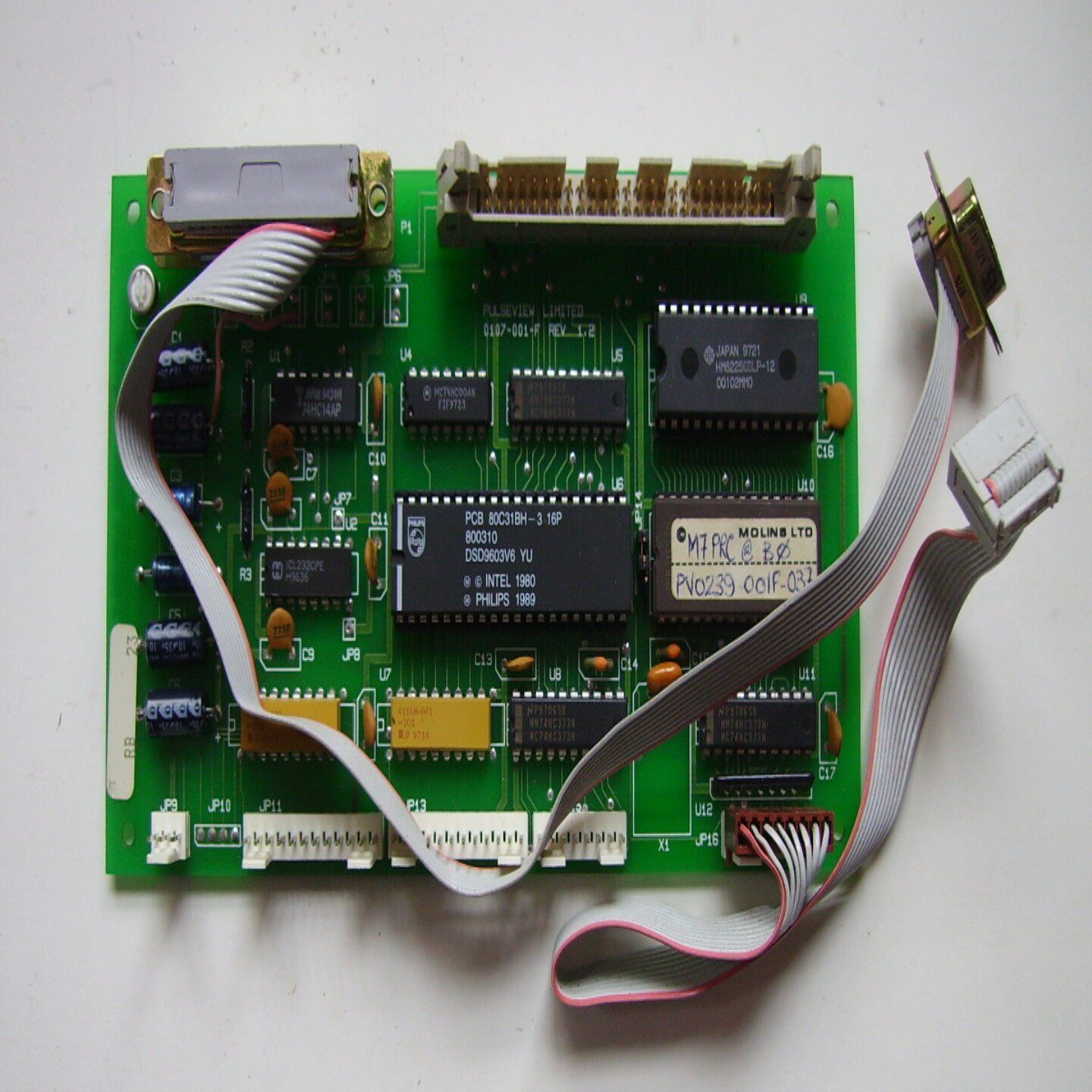 售前询价拆机PULSEVIEW 单片机板0107-001-F CPU80C31BH-3