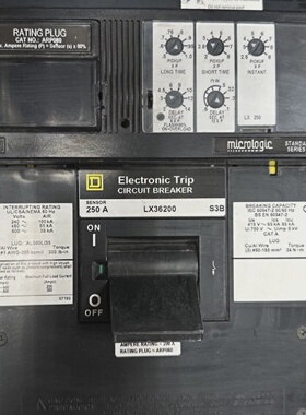 SQUARE D LX36200 250A 600VAC 3P ELECTRIC TRIP CIRCUIT BREAKE