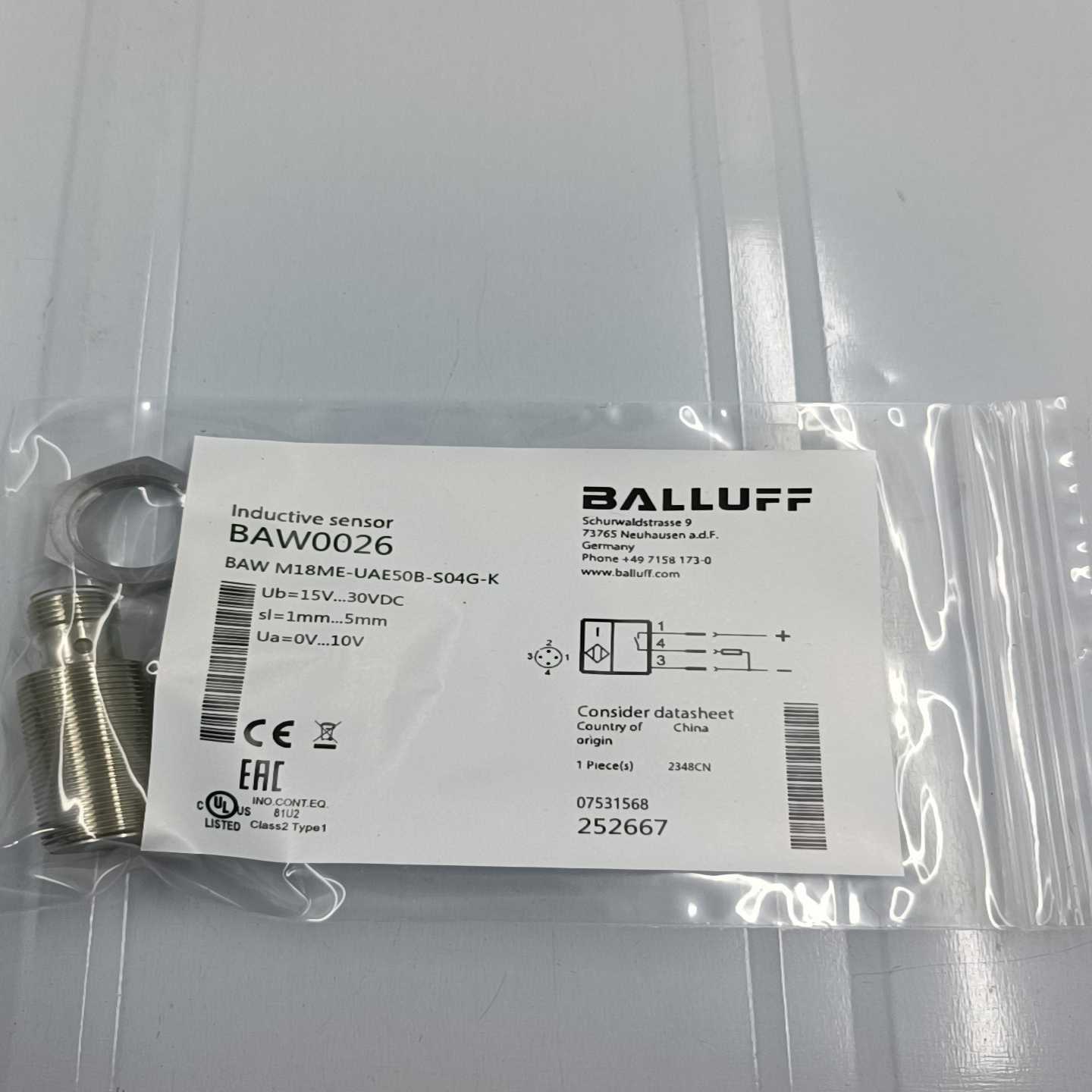 巴鲁夫 BAWM18ME-UAE50B-S04G-K B~询价