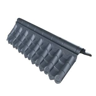 水泥墙体围墙瓦中式围一压瓦墙头帽仿古水L泥瓦青顶古建墙头一体