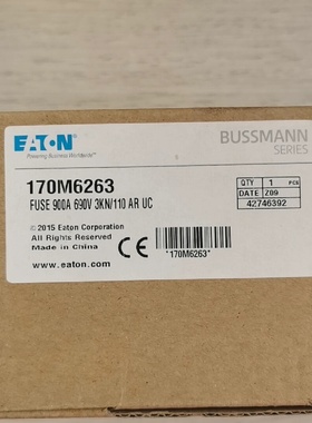 EATONBUSSMANN170M6263熔断器议价