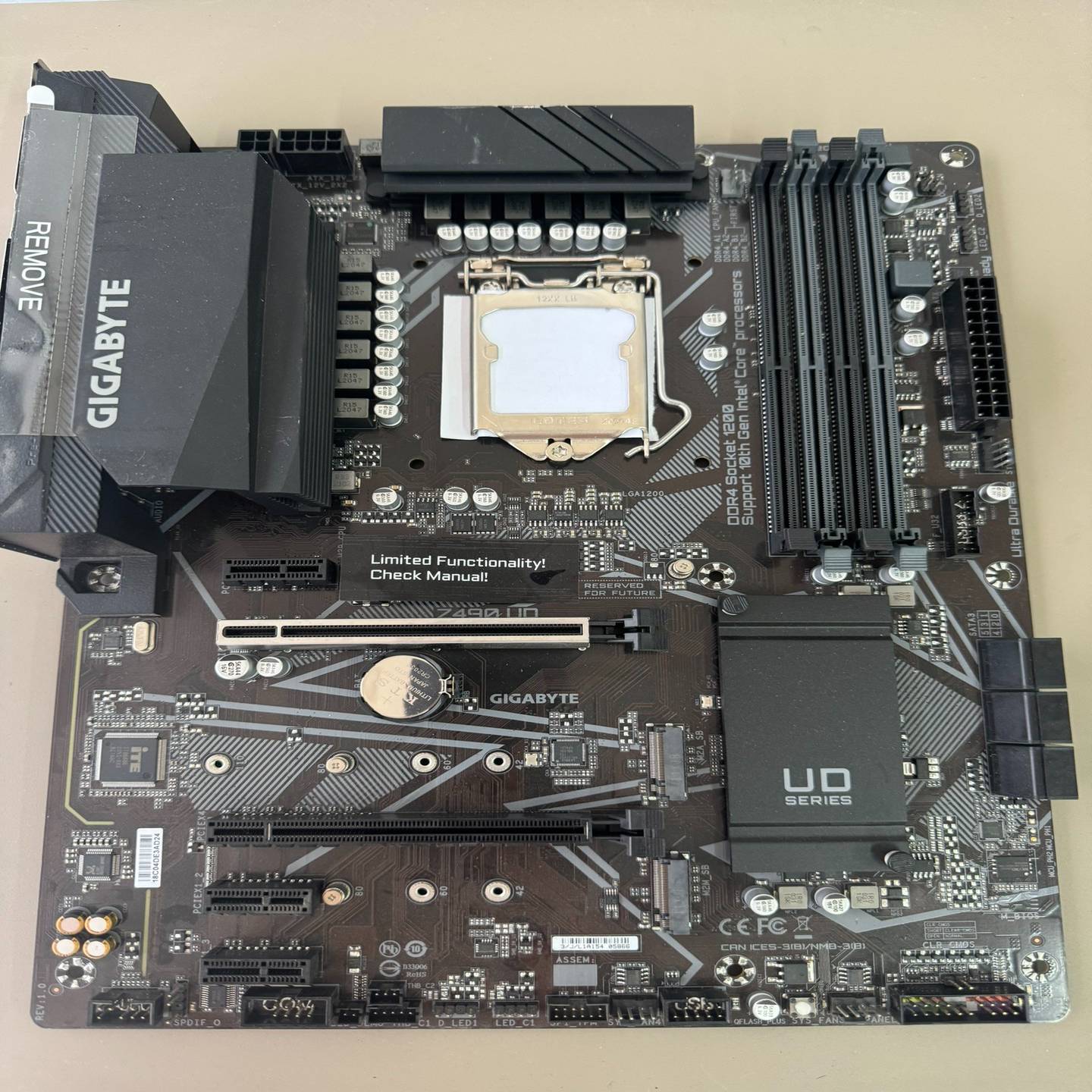 技嘉Z490UD电脑主板实物图片成色新--议价商品