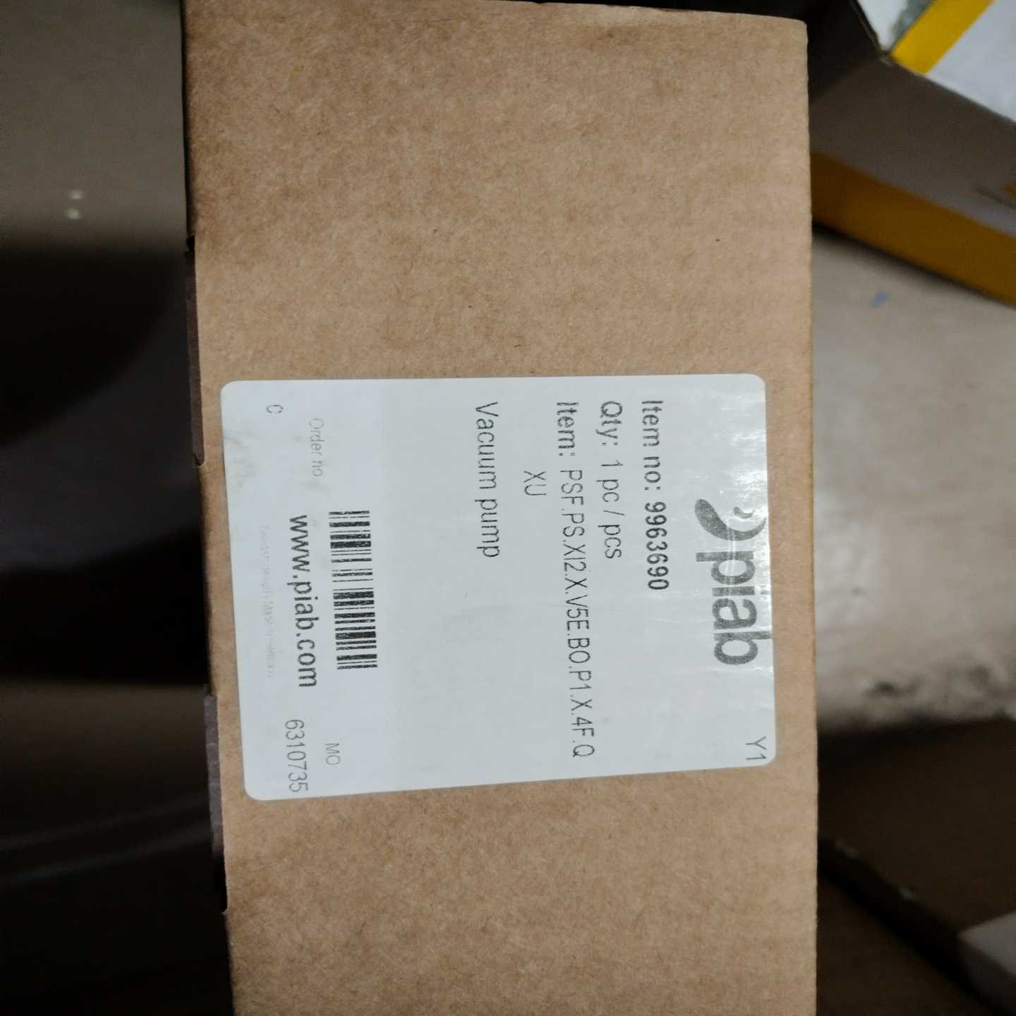 派亚博PIAB真空泵，型号PSF.PS.X12.X.V5询价