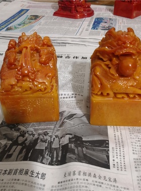 树脂工艺品寿山石九龙玉玺芙蓉石传玺印章镇宅收藏佳品