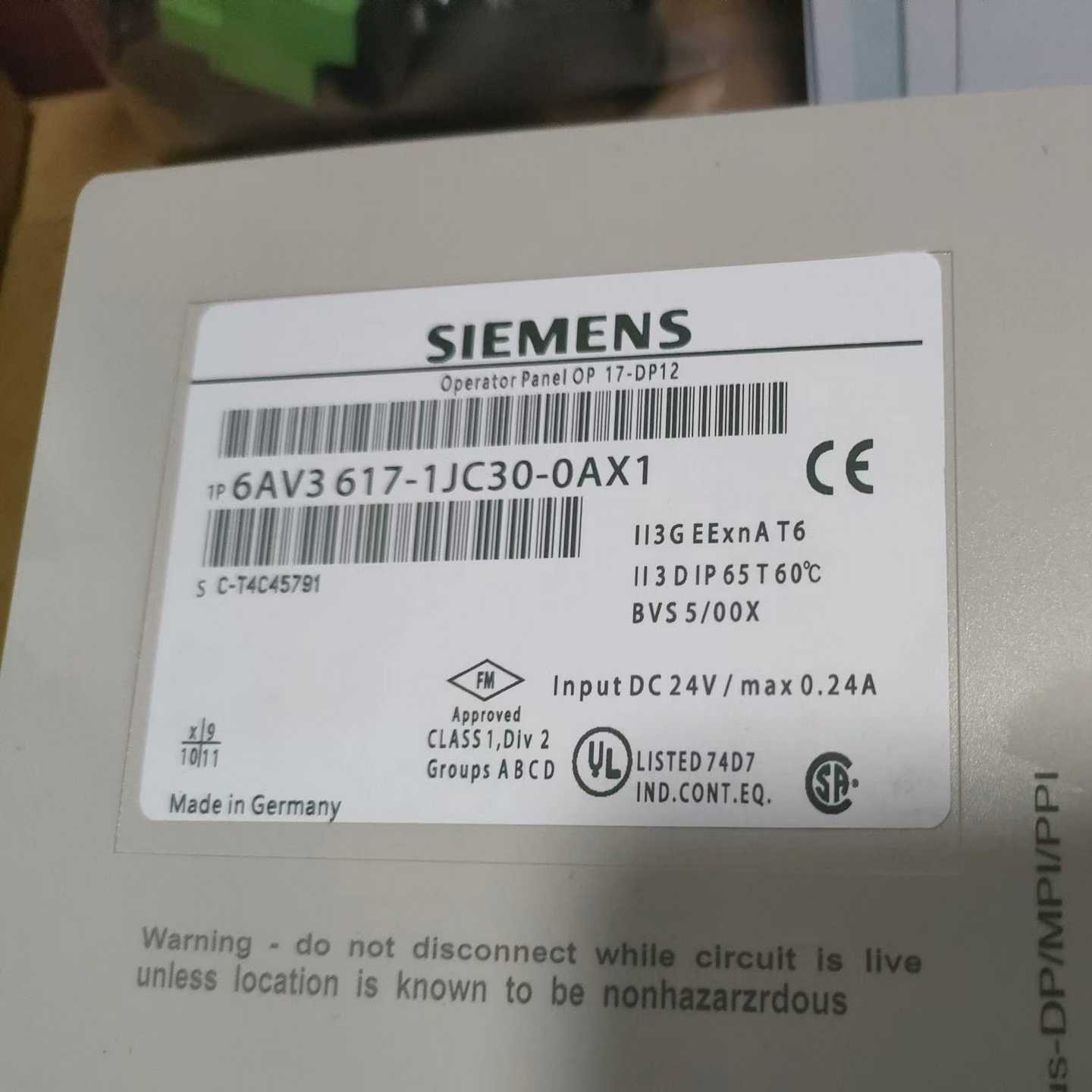 西门子触摸屏6AV3617-1JC30-0AX1--议价商品