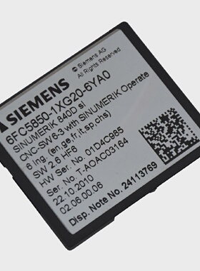 议价Sinumerik 840D Sl 6Fc58501Xg206Ya0 6Fc5 8501Xg206Ya0适用