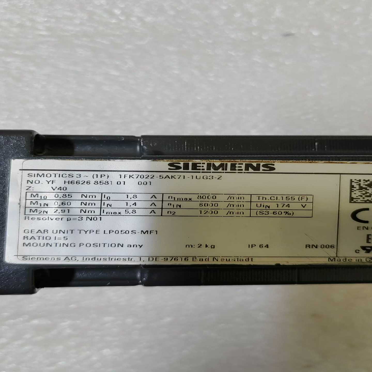 1FK7022-5AK71-1UG3-Z，伺服电机，原询价