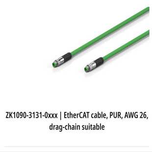 倍福M8公头-M8公头EtherCAT线ZK1090-3【白零商行】