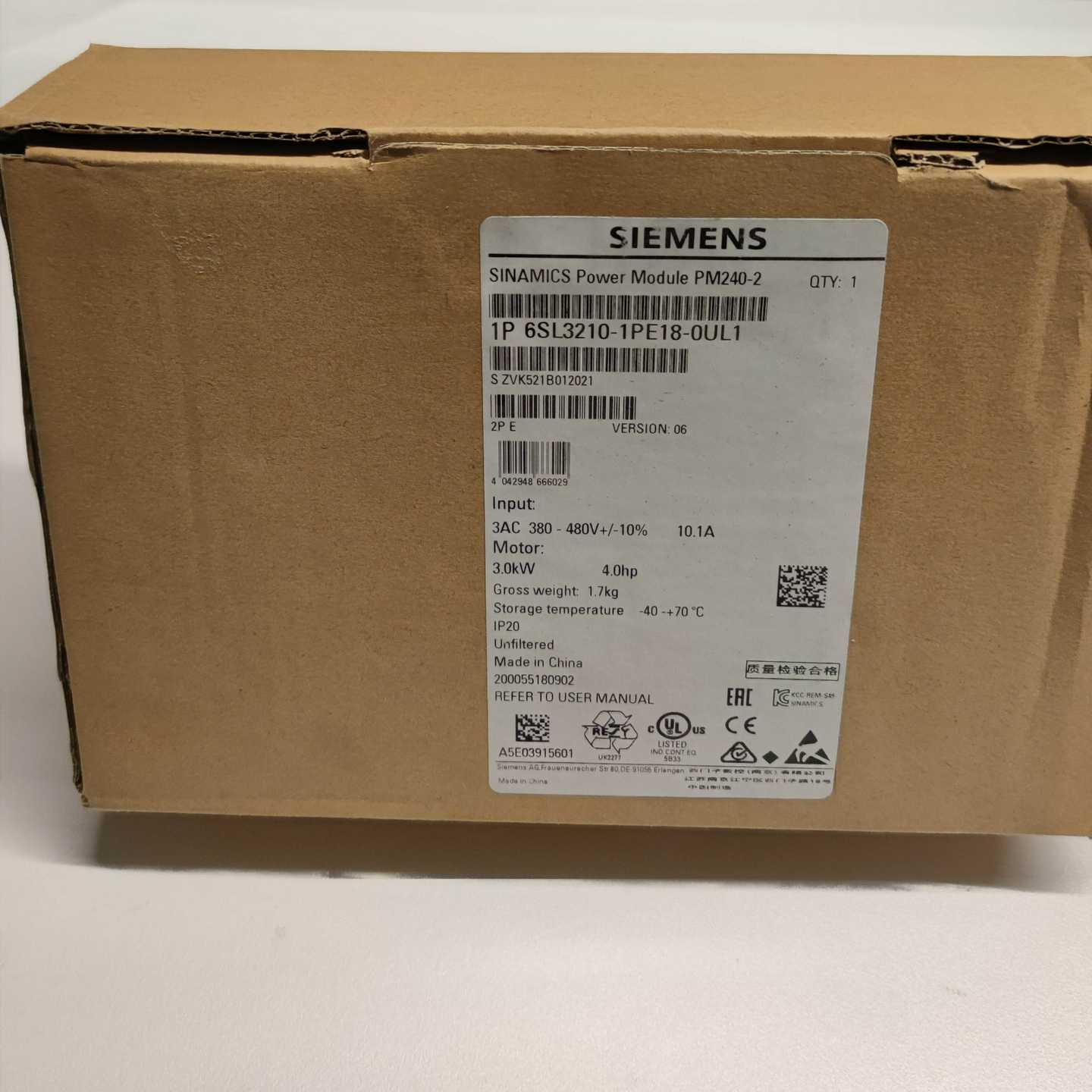 【议价】6SL3210-1PE18-0UL1，6SL32101PE1适用