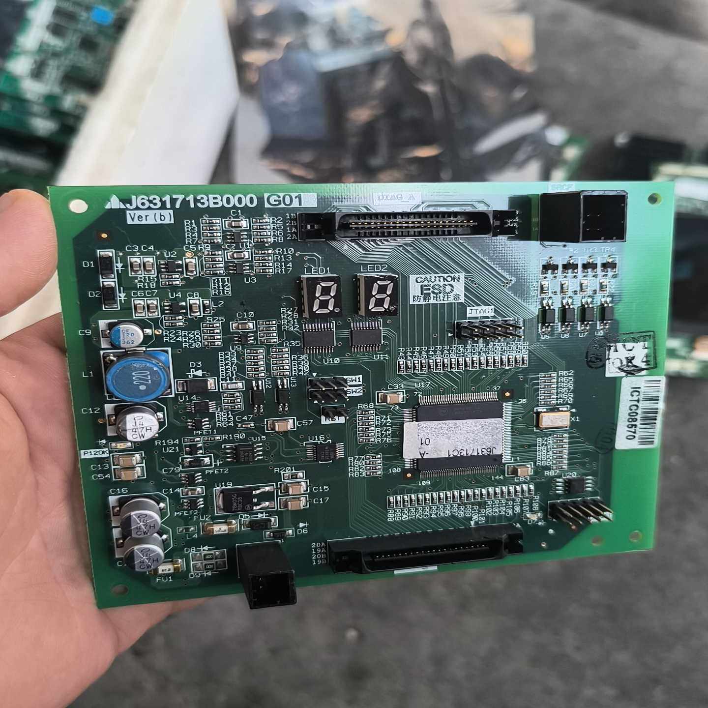 三菱扶梯主板J631713B000G01，双面PCB电路板--议价商品