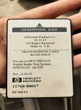 询价只读测量卡用于HP11758T/U/V，INSERTION