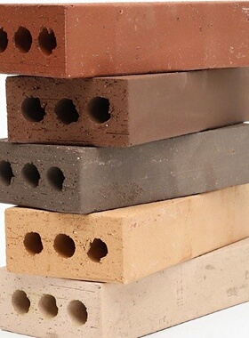 60x240红色别墅外墙条砖切片网红窑变灰色米黄阳台复古陶土劈开砖