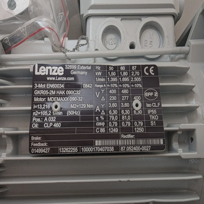 LenzeGKR05-2MHAK090C32齿轮电机,3-电机EN600341.5kW-
