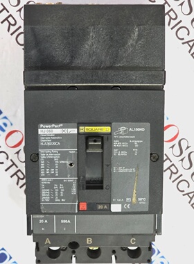 SQUARE D HJ 060 HJA36020CA POWERPACT CIRCUIT BREAKER 20 A 3