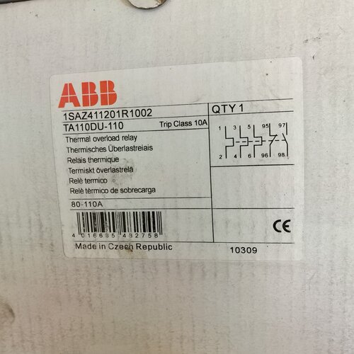 询价-热过载继电器TA110DU110二台