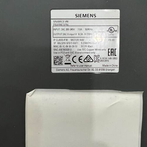 6SL32105FB110UF1V90驱动器1KW-询