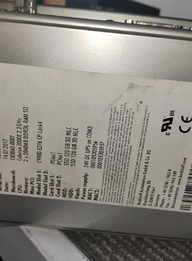 倍福BECKHOFF工控机，型号C6930-1044-005议价