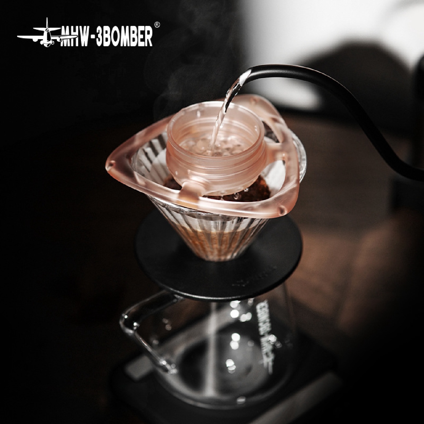 MHW-3BOMBER轰炸机手冲咖啡玻璃v60滤杯分流器均匀滴滤专业滤杯