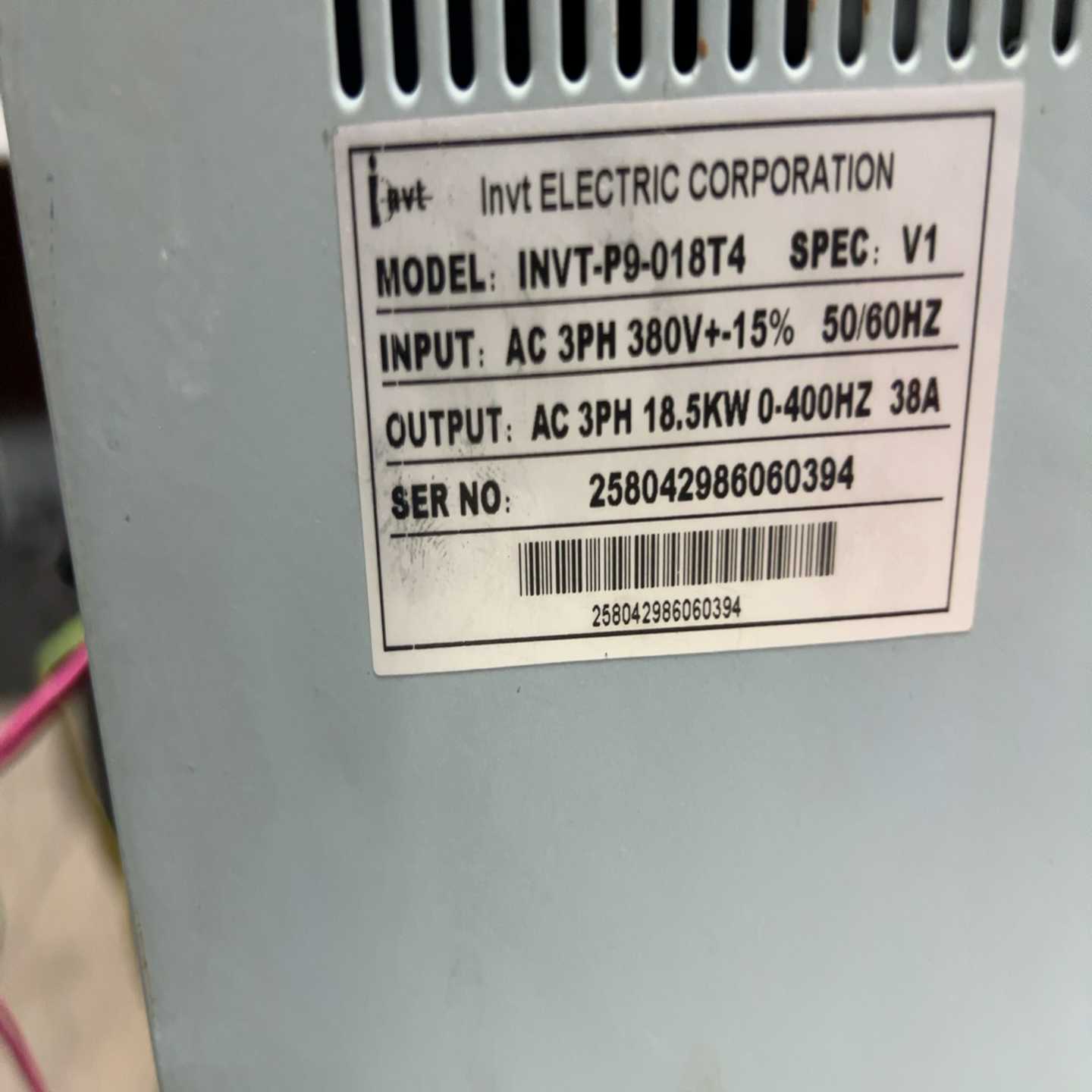 议价原装拆机英威腾变频器INVT-G9-018T4,18VKW,3维修/现货