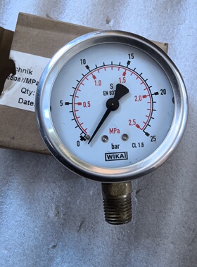 威卡压力表型号213.53.063量程025bar德议价
