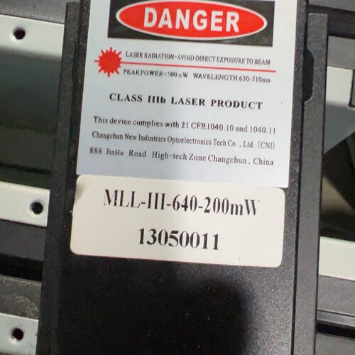 【询价】实验室激光器MLL-III-640-200mW 成色如图