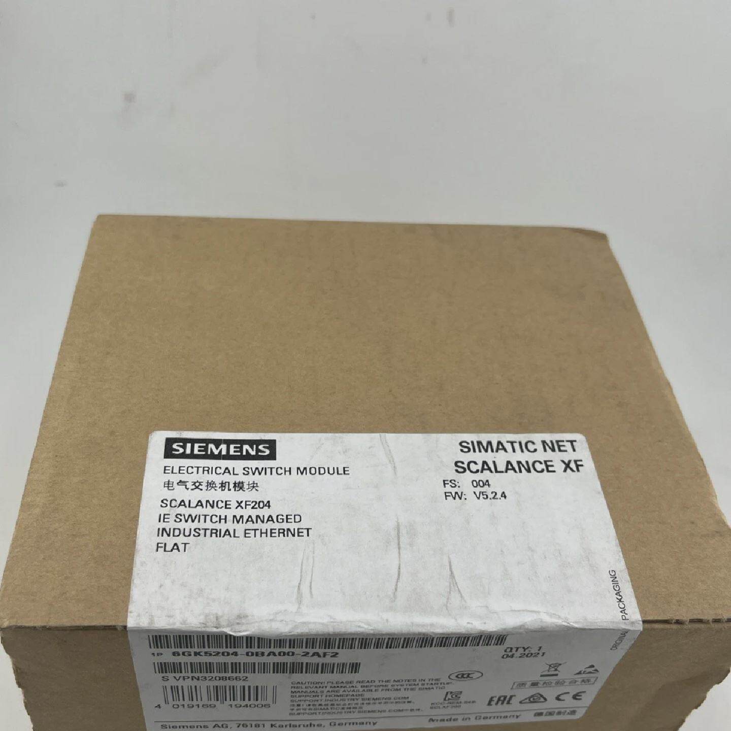 SIEMENS 6GK52040BA002AF2 SCALANCE XF204 ELECTICAL SWITCH MOD