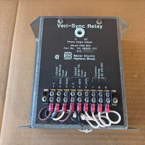 BASLER ELECTRIC PRS250 VERI SYNC RELAY 9088800102