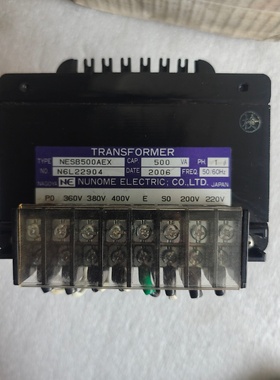 【议价】日本NUNOME布目变压器NESB500AEX