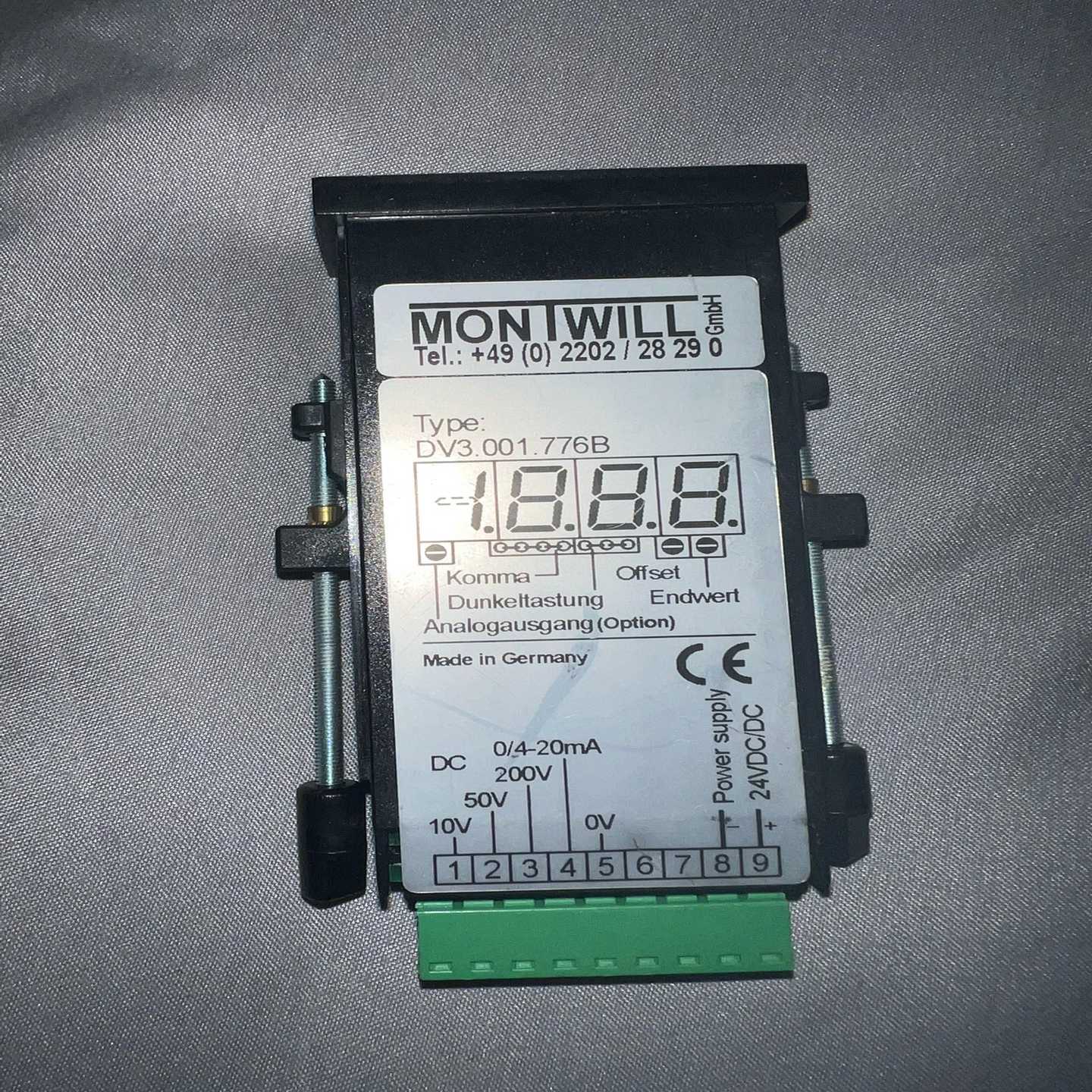 德国MONTWILL数字显示器DV3.001.776B，询价