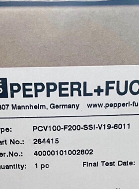 议价PCV100F200SSIV196011德国倍加福读