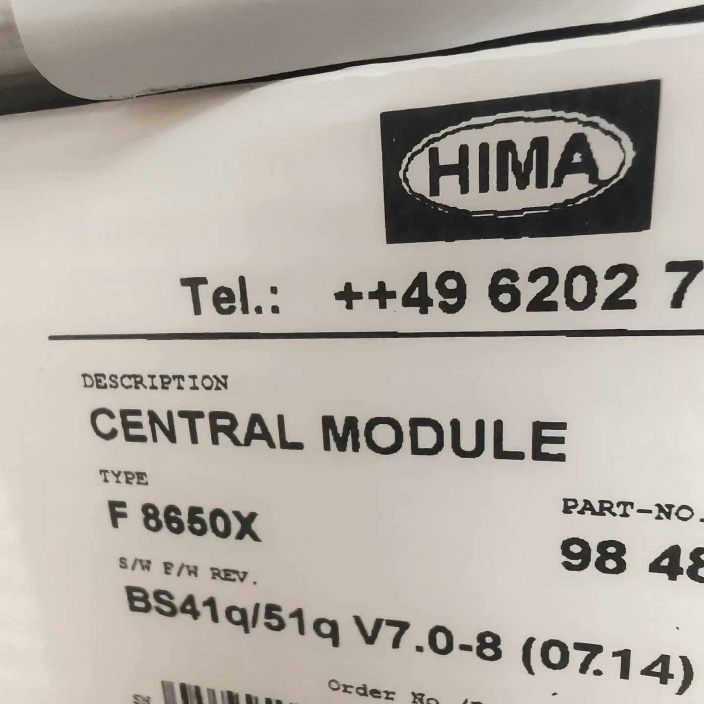 黑马主控卡件F8650X未开封询价