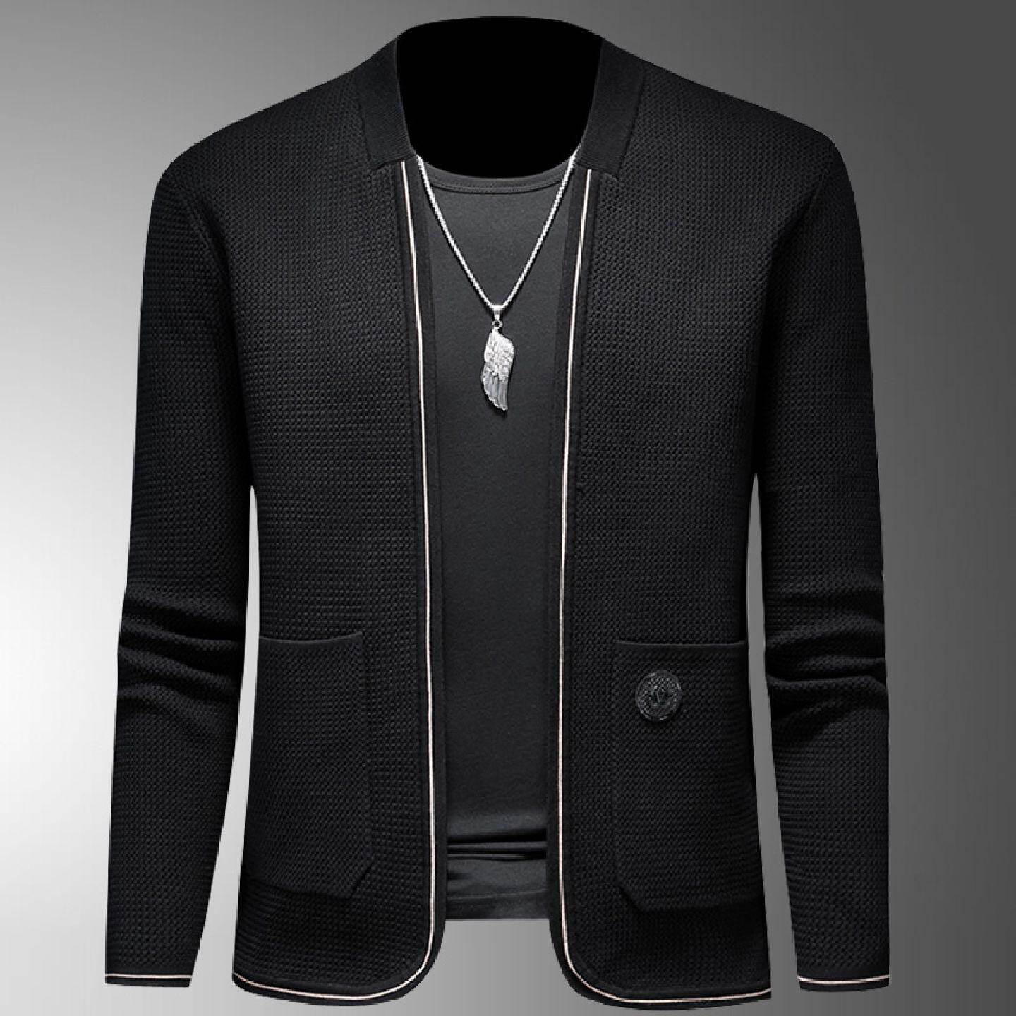 秋季新款毛衣开衫男装青年休闲羊毛衫外套休闲百搭针织衫上衣潮男