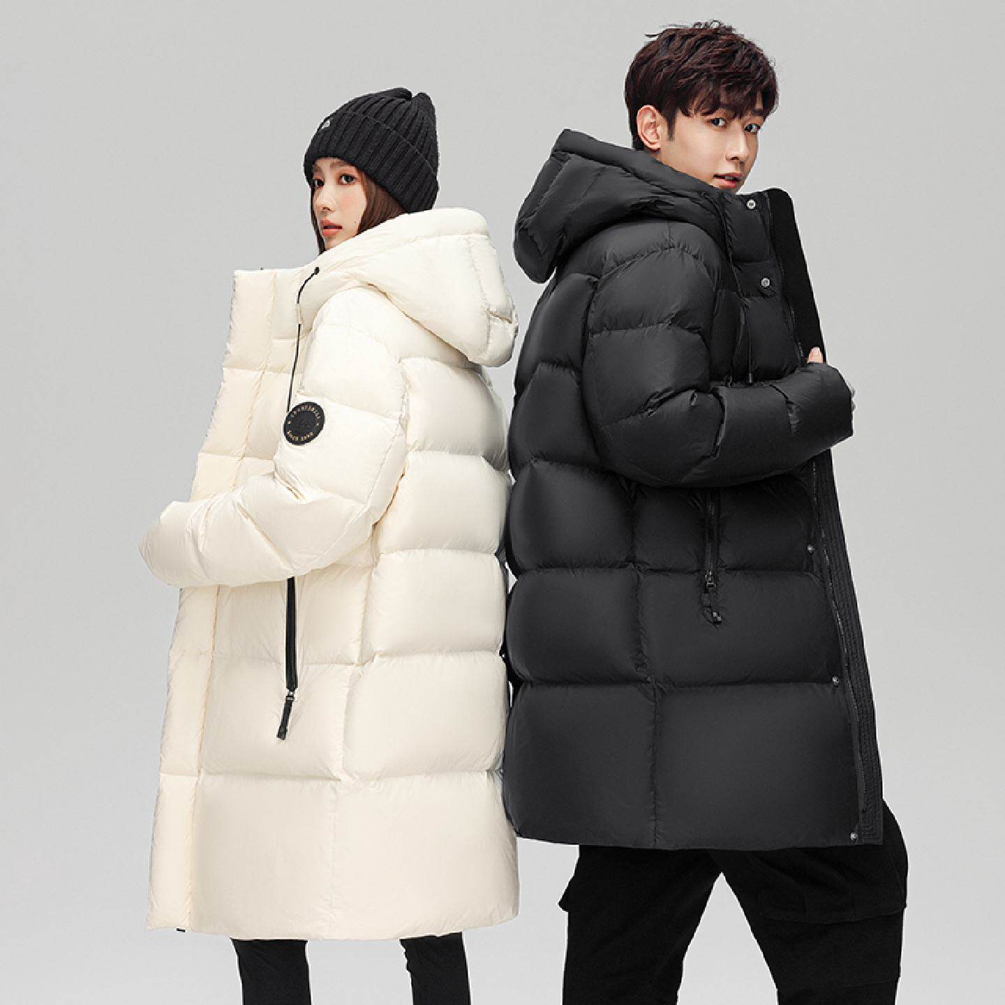 2026羽绒服男女同款冬季新款连帽中长款时尚百搭保暖加厚防寒外套