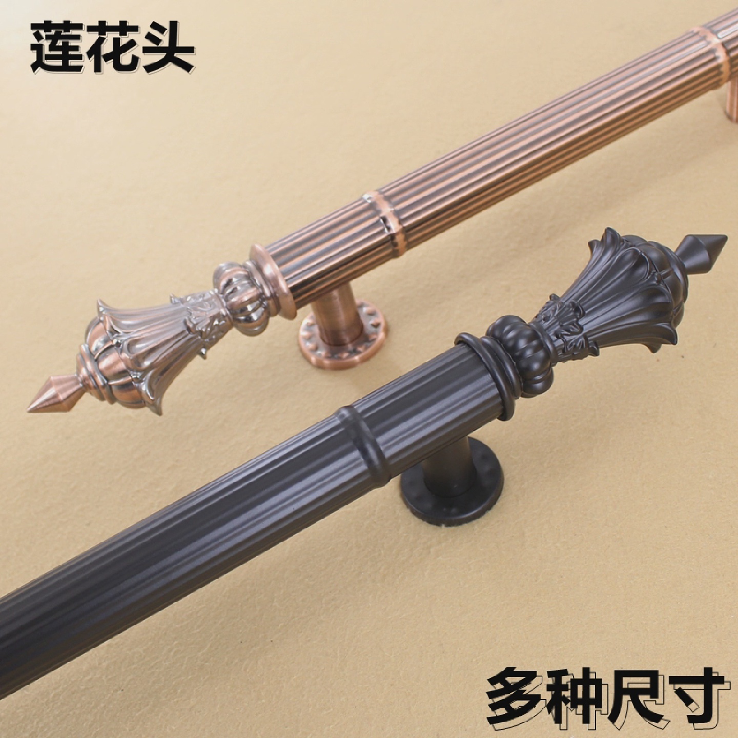 欧式彷古木门把手玻璃门豪华红古大门把手KTV有框金属门黑色把手