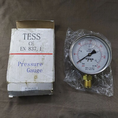 Tess 100D Pressure Gauge 6515501XLD2 CE EN 837.1 16 BAR 240